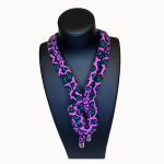 Collier Anneau en Tissu Wax – Élégance Ethnique et Artisanale