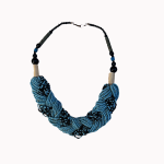 Collier en perle bleu et noir