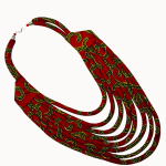 [VENDU] - Collier en tissu africain multirang