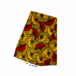 Tissu Wax Africain Jaune et Noir - Motif Éducatif 6 yards 100% coton