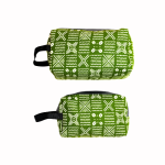 Trousse "Savane Verte" en pièces et en wax