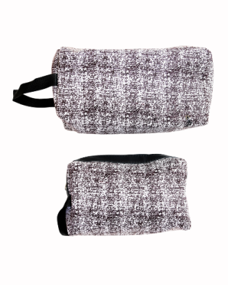 Trousse en wax et en jean personnalisée , pour homme et Femme