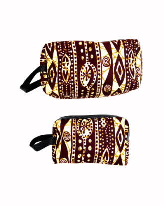 trousse en wax et toile personnalisée , pour homme et Femme