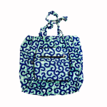 Sac cabas pliable en tissu imprimé avec poche zippée