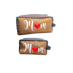 Trousse de toilette en wax et en toile de jute personnalisée , pour homme et Femme