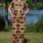 Ensemble pantalon taille haute et d’une veste courte