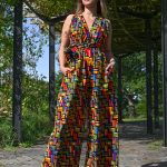 Combinaison en Wax au couleur multicolor