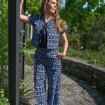 Ensemble pantalon taille haute et d’une veste courte